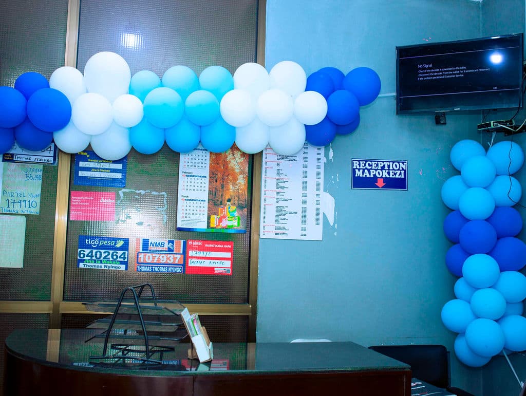 Welcoming reception area at Komakoma Polyclinic